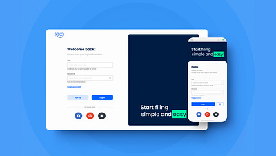 Login App graphic design ui