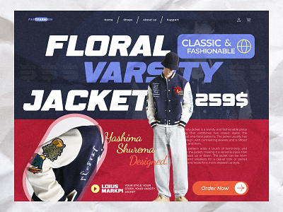Varsity Jacket Landing Page UI app branding design graphic design illustration image app logo ui ux vector