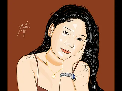 My girlfriend art design illustration vector