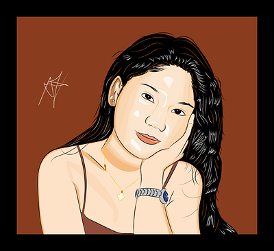 My girlfriend art design illustration vector