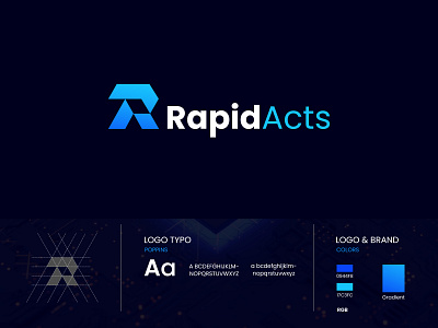 RapidActs - Software Logo abstract app brand style branding colorful company creative design graphic design identity illustration logo logo design mobile app sale software trend ui vector web