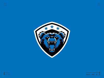 Bear logo bear branding design esport football hockey icon illustration logo logodesign logotype minimal vector