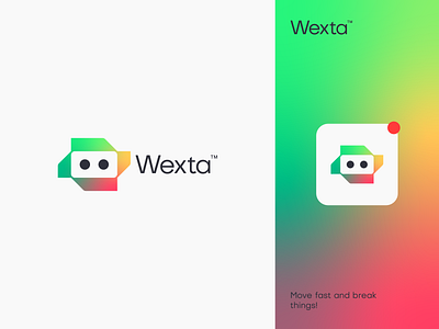 Wexta - Ai or Artificial Intelligence, Bot or Robot logo design ai artificial intelligence bot branding chatgpt design icon identity lettermark logo logo design logo mark logotype minimal minimalist logo modern modern bot logo modern logo design robot symbol