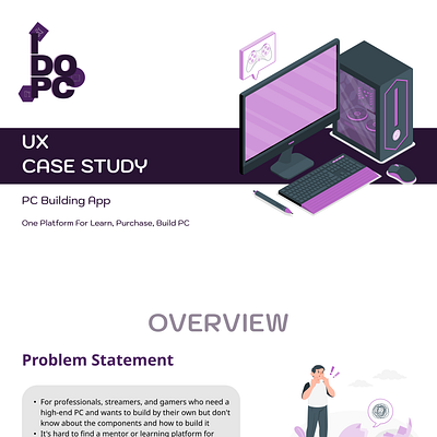 UX Case Study - PC Building App case study figma portfolio presentation ux uxui