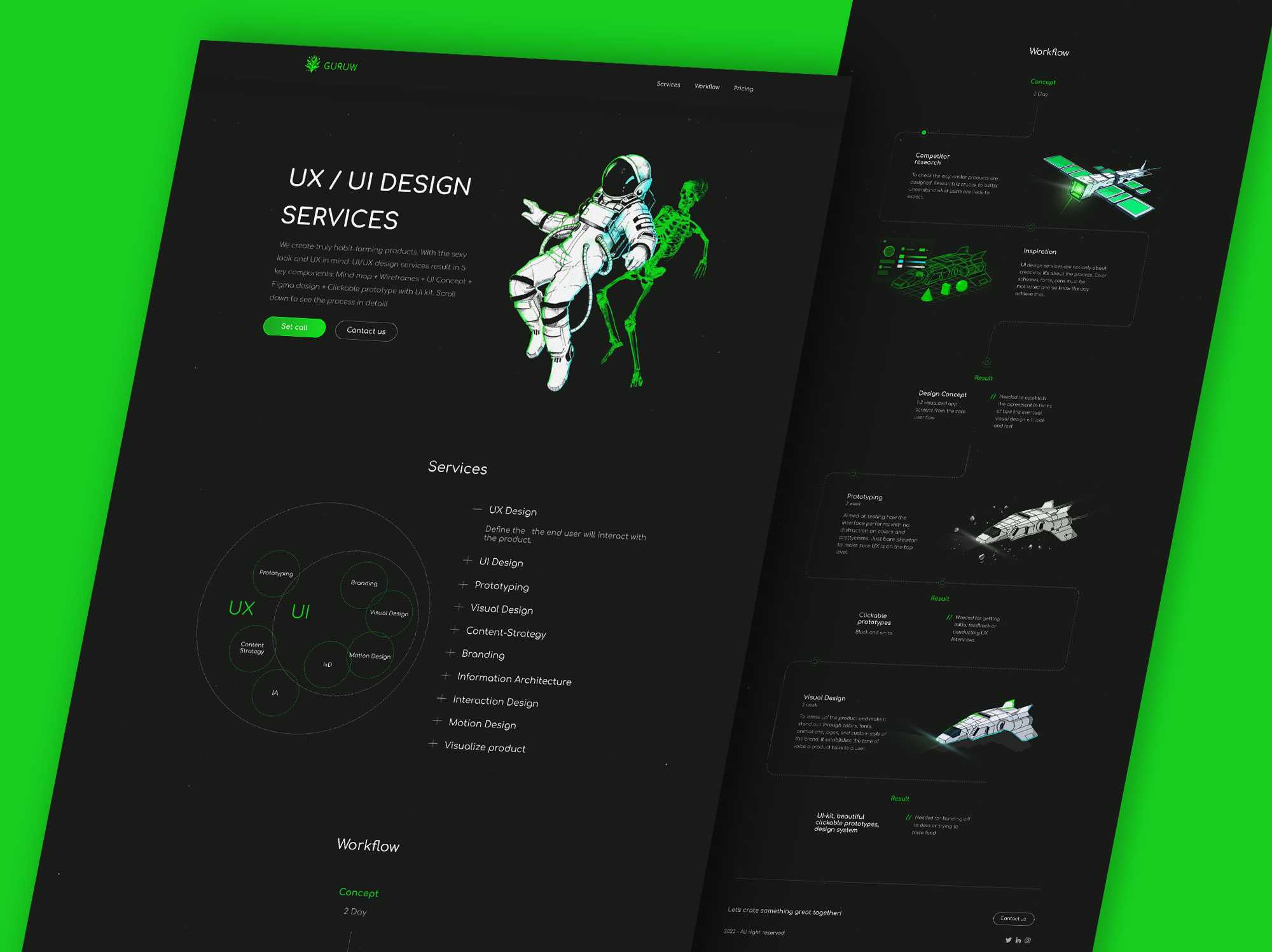 Agency Design - Case Study 3d agency animation astronaut branding design graphic design illustration minimal motion graphics nasa sci fi science fiction ship space ui unique ux vector website