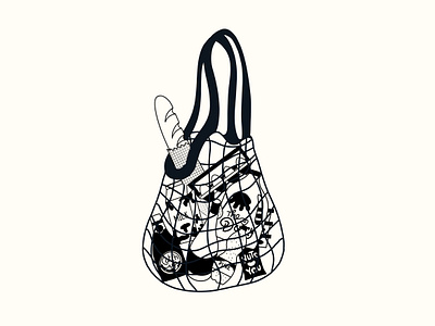 Grocery bag art artwork design digital art grocery bag illustration procreate