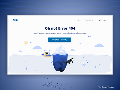 404 Error Page - Cruiser branding cruise design error page experience graphic design interface logo travel ui ux