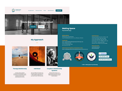 Making Space Psychotherapy Website branding graphic design responsive ui ux web website