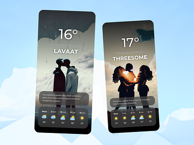 Situational Weather App app design graphic design ui ux