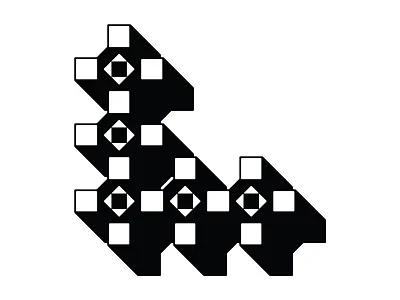 OK_36DAYS_10_L 36days 36daysoftype 36dot 36dot l alphabets daily letters design dots geometric illustration letter l letters logo minimal vasarely victor vasarely
