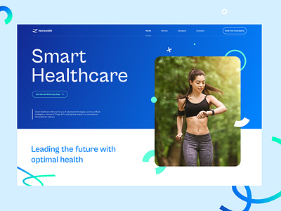 Horizonlife - A Smart Healthcare Organization branding creative graphic design hero section home page illustration layout logo ui ux website