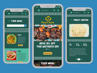 Pearl Eats - Filipino Food delivery App app food delivery food delivery ui food delivery ux food ui food ux graphic design graphics hospitality mobile takeaway takeaway ui takeaway ux ui ux ux ui