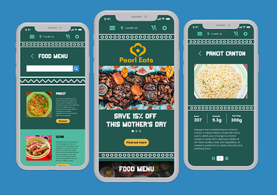Pearl Eats - Filipino Food delivery App app food delivery food delivery ui food delivery ux food ui food ux graphic design graphics hospitality mobile takeaway takeaway ui takeaway ux ui ux ux ui