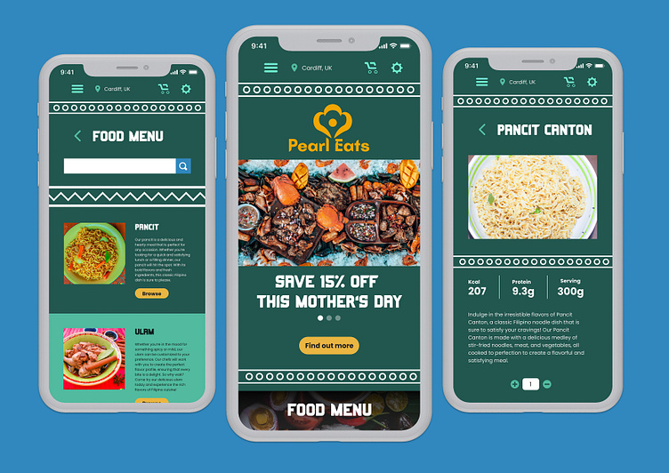 Pearl Eats Filipino Food delivery App by Jon Capistrano on Dribbble