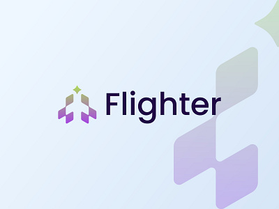 Flighter modern, minimalist logo design air logo aroplane best logo branding digital logo ecommerce flight logo gradient logo logo design logo designer logo icon modern logo plane logo popular technology tour logo tourism logo travel logo trip logo