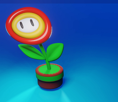 Animated Flaming Flower 3d modeling animation blender rendering