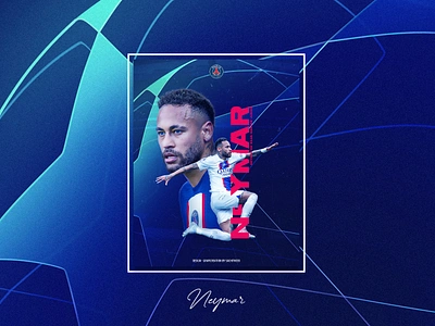 Sports poster design | N E Y M A R | PSG | Neymar Jr branding design graphic design neymarjr sachitheek typography