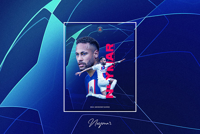Sports poster design | N E Y M A R | PSG | Neymar Jr branding design graphic design neymarjr sachitheek typography