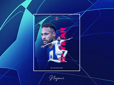 Sports poster design | N E Y M A R | PSG | Neymar Jr branding design graphic design neymarjr sachitheek typography