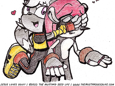 Sonic: Mighty the Armadillo & RJ the Alpaca Fan Art Collab! by