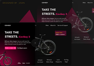 Bike Landing page Ui 3d @ animation app branding design flat graphic design icon illustration illustrator logo minimal motion graphics typography ui ux vector web website