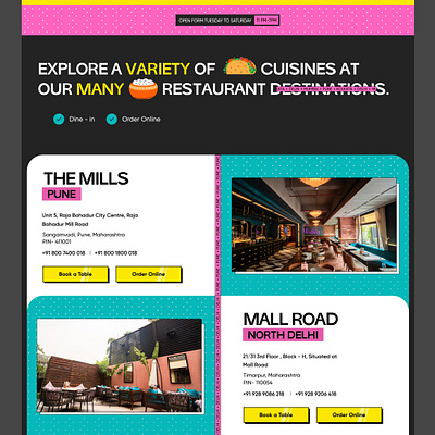 Fancy Restaurant Web UI 2 design figma indian restaurant ui uidesign uiux
