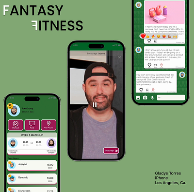 Mobile App - Fantasy Fitness ai fitness gamification mobileapp motion graphics ui