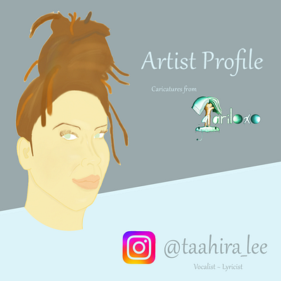 Artist Profile of @taahira_lee on IG caricature cartoon portrait illustration portrait