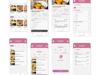 A Recipe App app design ui ux