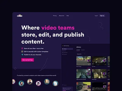 Combo - marketing site hero exploration approachable combo dark fun hero marketing marketing site playful product ui video web web design website