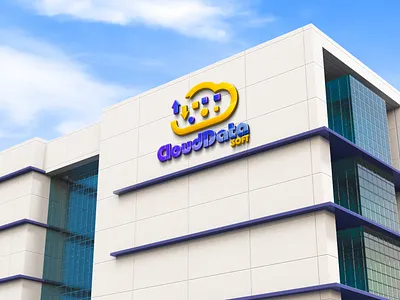 CloudData Soft Building 3d branding design graphic design illustration logo typography vector