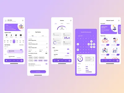 A Habit Tracker Mobile App app design ui ux