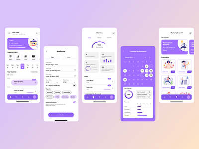 A Habit Tracker Mobile App app design ui ux