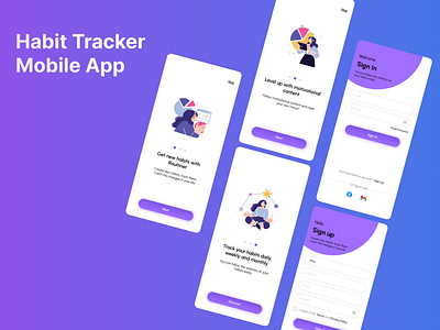A Habit Tracker Mobile App app design ui ux