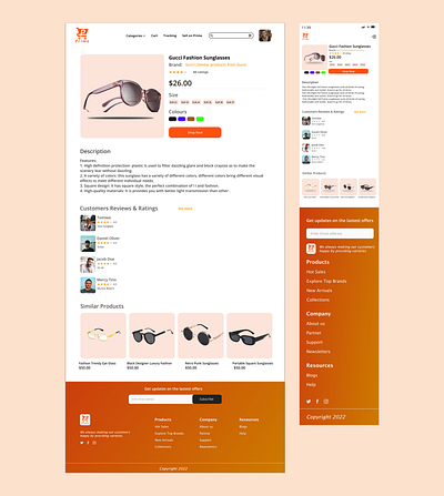 Fashion Product Page fashion modern design ui website