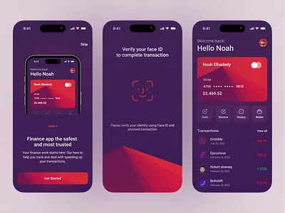 Senta - Fintech App animation app bank bills buy cards design dynamic island finance fintech money payments rewards spending track ui uidesign ux ux design wallet