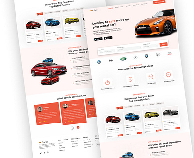 Carex | Car Rental Landing page car rental design landing page modern design ui website