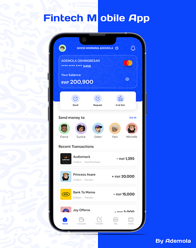 Fintech Mobile App app design fintech mobile app modern design ui