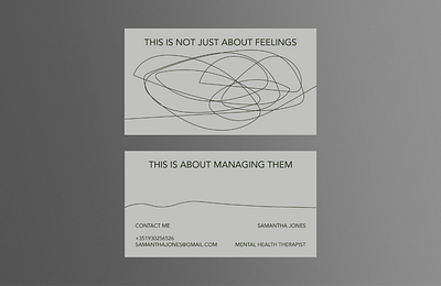 Mental Health Therapist Business Card adobe illusrtator business card design graphic design typography vector