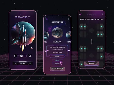 SpaceX Rocket Seat Booking: 5000 app futuristic graphic design mobileapp spacex ui ui design