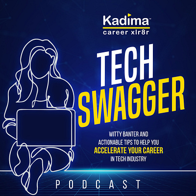 Kadima Career XLR8R Podcast Cover Design branding design graphic design illustration podcast design typography vector