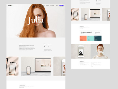 Julia Branding Single Portfolio branding portfolio ui ux web design