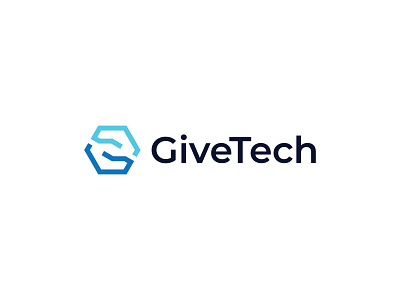 GiveTech design logo minimalist modern technology