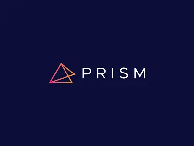 Prism design logo media minimalist modern