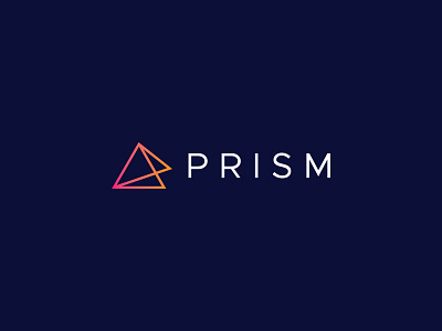 Prism design logo media minimalist modern