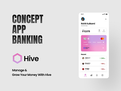 Hive - Manage And Grow Your Money With Hive app branding design logo typography ui