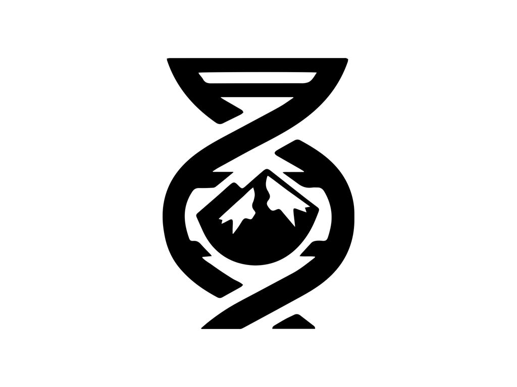 'DNA' + 'Mountain' art branding daily design identity illustration logo logomark ui vector