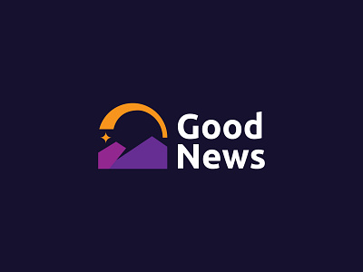 GoodNews design logo minimalist modern news