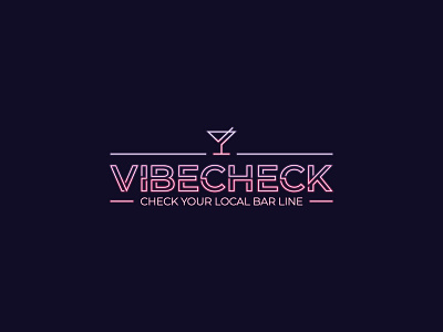 VibeCheck bar club design logo modern wordmark
