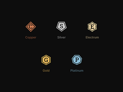 4ROLL — D&D Coin Icons design graphic design icons uxui